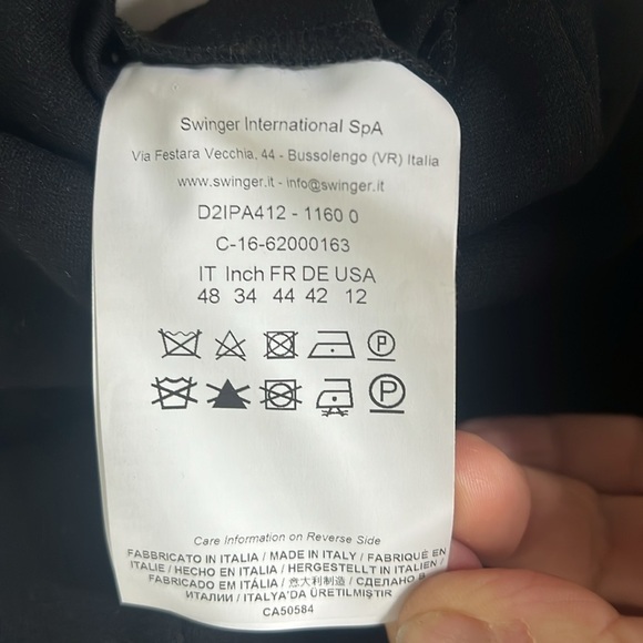 Cavalli Class Sz 12 Black Jersey Crochet Strap Midi Dress Made in Italy - Picture 6 of 6